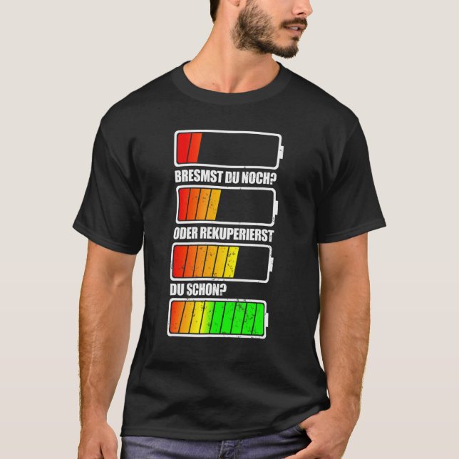 Bremse oder Rückführung des Elektroautos T-Shirt (Vorderseite)