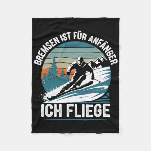 Bremsen ist für Anfänger Ich fliege Skifahren Fleecedecke