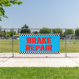 Bremsreparatur Automobilgeschäft Weiß große Banner