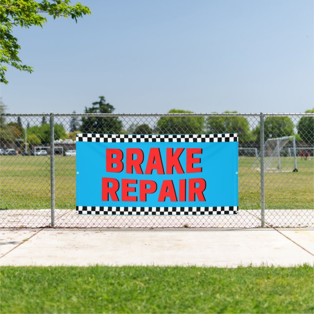 Bremsreparatur Automobilgeschäft Weiß große Banner (Insitu)
