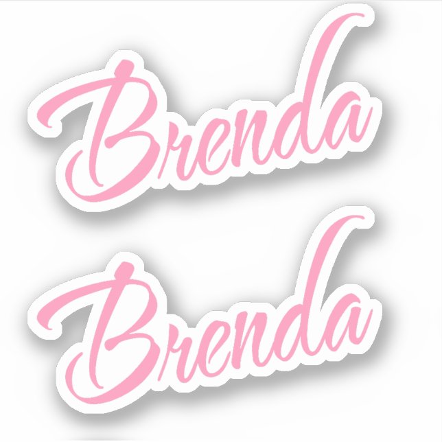 Brenda Decorame in Pink x2 Aufkleber (Vorderseite)