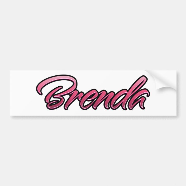 Brenda faded pink Aufkleber Sticker Autoaufkleber (Vorne)