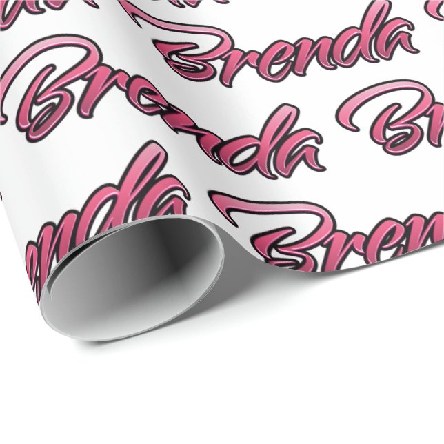 Brenda faded pink personalisiertes Geschenkpapier (Rolleneckpunkt)
