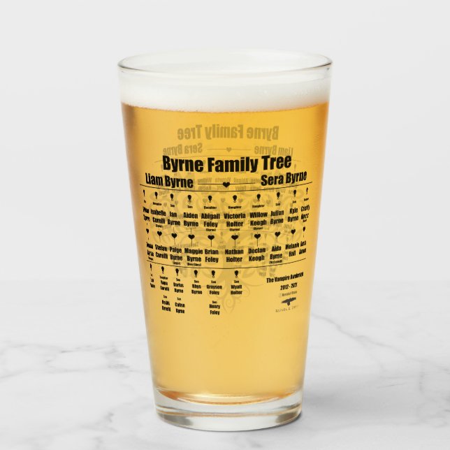 Brenda K Davies Vampire Awakenings Family Tree Glas (Vorne (Gefüllt))