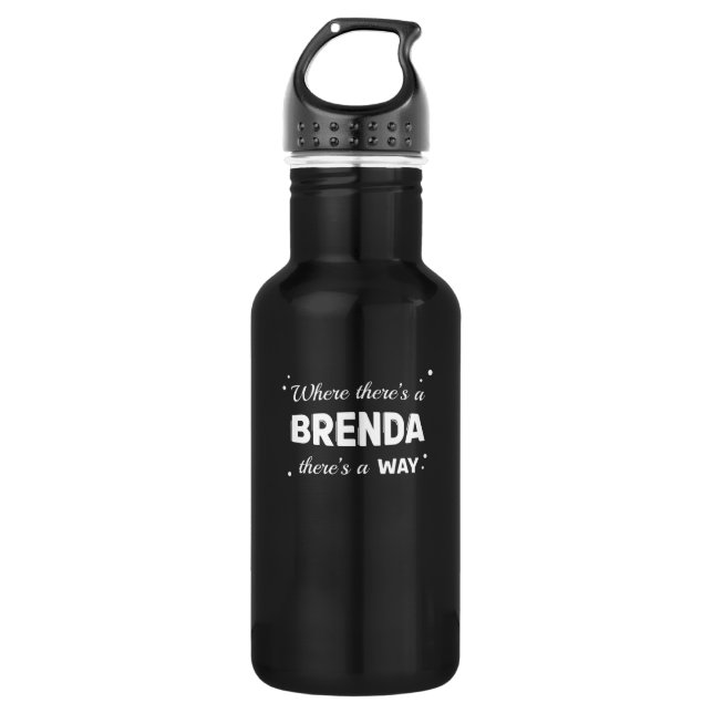 Brenda Name Sprichwort Design für Proud Brendas Edelstahlflasche (Vorderseite)