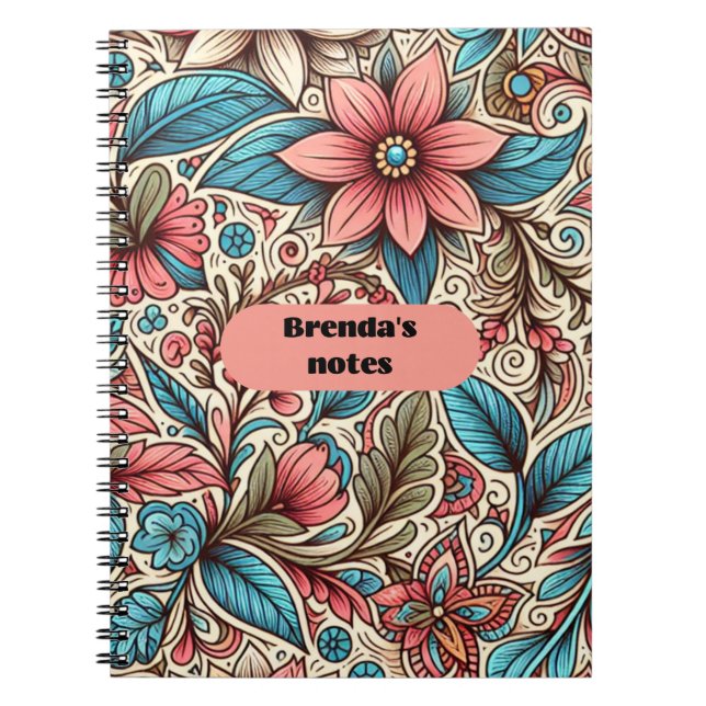 Brenda's Notes floral Notizblock (Vorderseite)