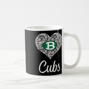 Brenham Cubs Logo Lace Heart Hs Kaffeetasse