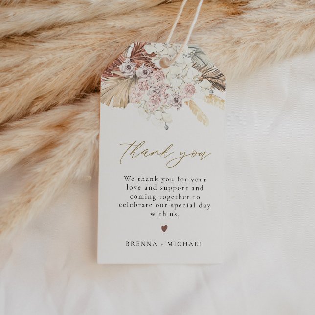 BRENNA Bohemisch Dry Palm Earth Tone Geschenkanhänger (Von Creator hochgeladen)