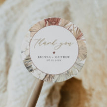 BRENNA Bohemisch Terracotta Dry Palm Boho Runde