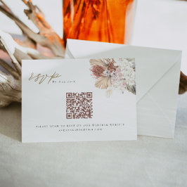 BRENNA Bohemisch Tropical Palm QR Code Wedding RSV Einladung