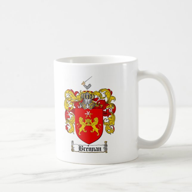 BRENNAN FAMILIENWAPPEN - BRENNAN WAPPEN KAFFEETASSE (Rechts)