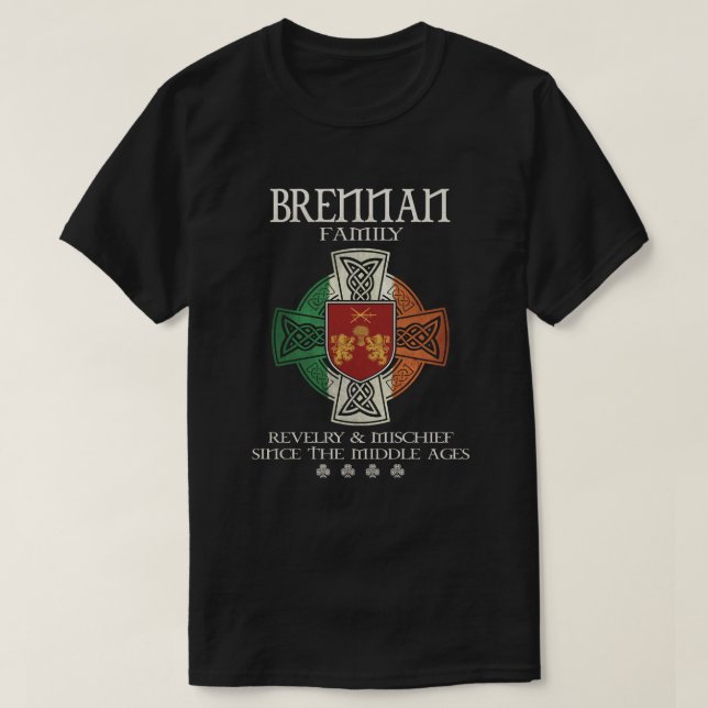 Brennan Family Ireland Brennan Nachname T-Shirt (Design vorne)