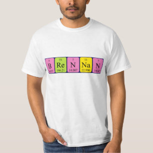 Brennan Namen-Shirt periodischer Tabelle T-Shirt