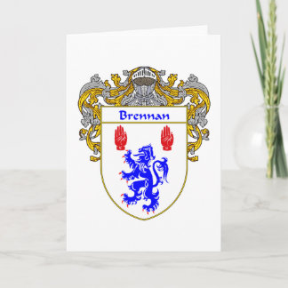 Brennan-Wappen (mantled) Feiertagskarte