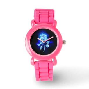 Brennen der blauen Rose Armbanduhr