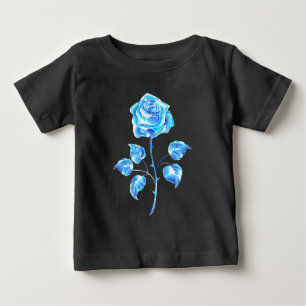 Brennen der blauen Rose Baby T-shirt