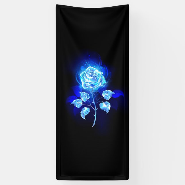 Brennen der blauen Rose Banner (Vertikal)