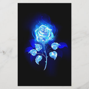 Brennen der blauen Rose Briefpapier