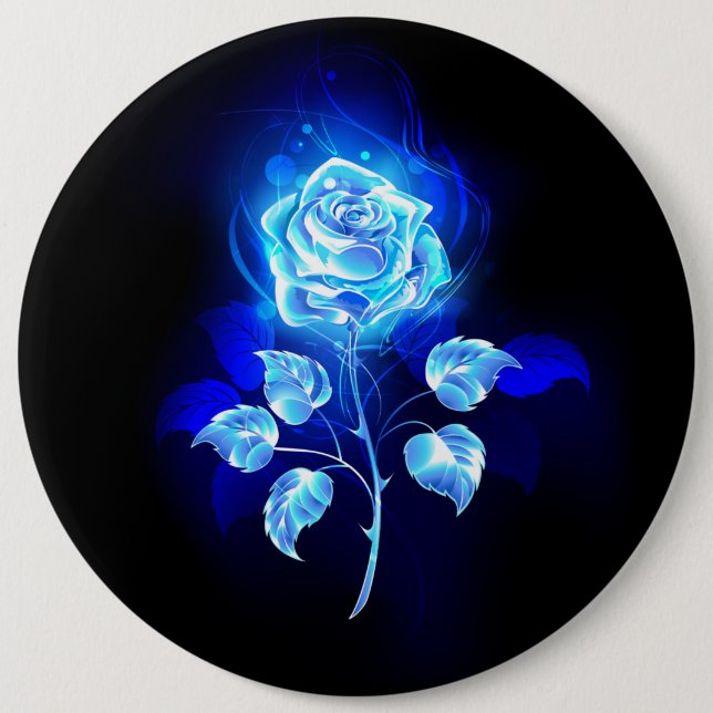 Brennen der blauen Rose Button (Vorderseite)