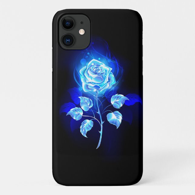 Brennen der blauen Rose Case-Mate iPhone Hülle (Rückseite)