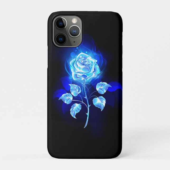 Brennen der blauen Rose Case-Mate iPhone Hülle (Rückseite)
