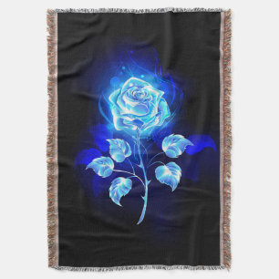Brennen der blauen Rose Decke