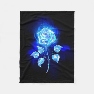 Brennen der blauen Rose Fleecedecke
