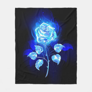 Brennen der blauen Rose Fleecedecke