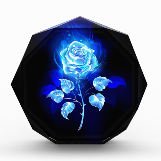 Brennen der blauen Rose Fotoblock (Vorderseite)