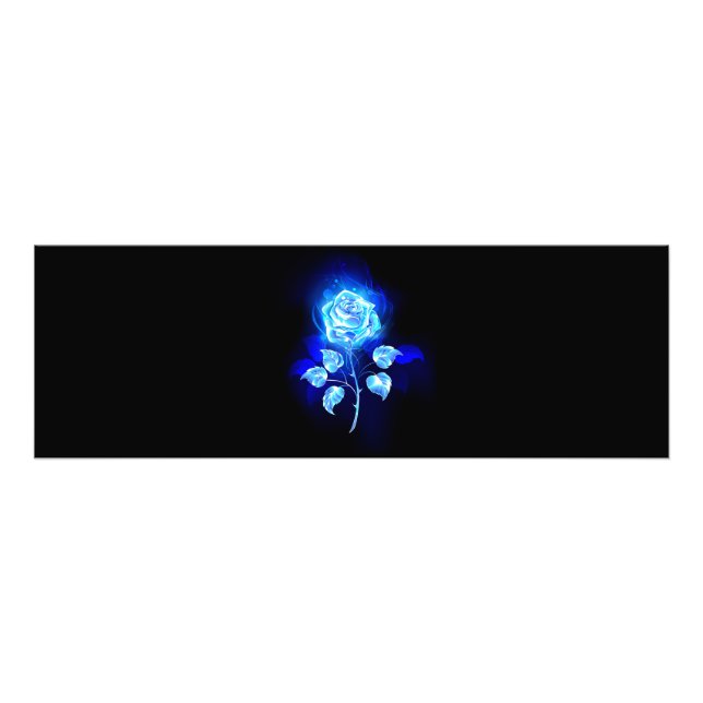 Brennen der blauen Rose Fotodruck (Vorne)