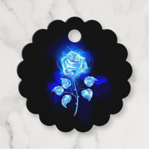 Brennen der blauen Rose Geschenkanhänger