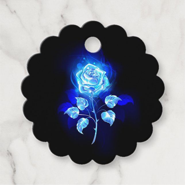 Brennen der blauen Rose Geschenkanhänger (Vorderseite)