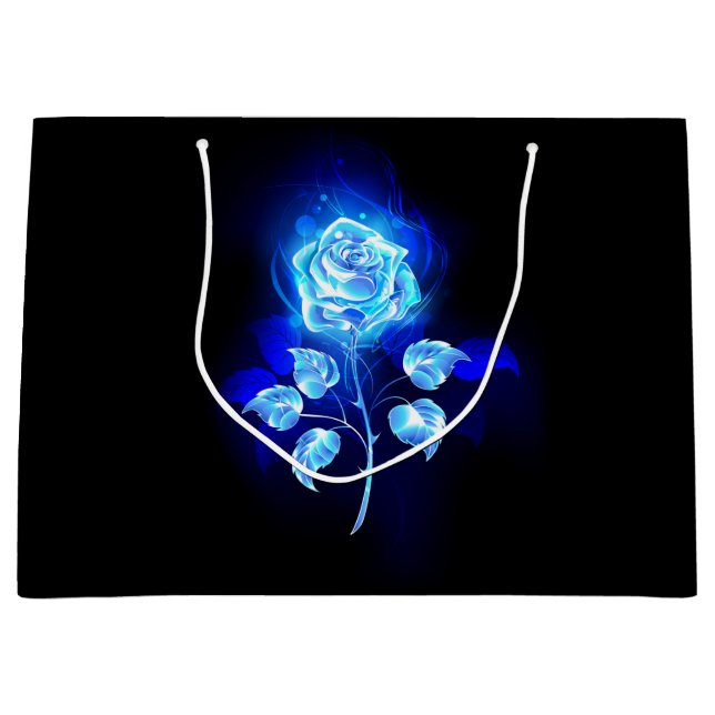 Brennen der blauen Rose Große Geschenktüte (Vorderseite)