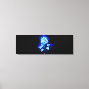 Brennen der blauen Rose Leinwanddruck