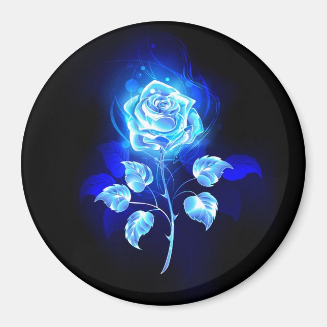 Brennen der blauen Rose Magnet (Vorne)