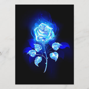 Brennen der blauen Rose Menükarte