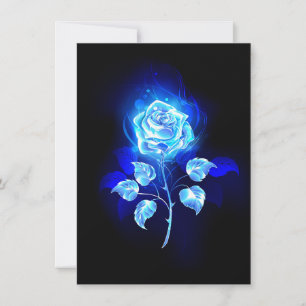 Brennen der blauen Rose Mitteilungskarte
