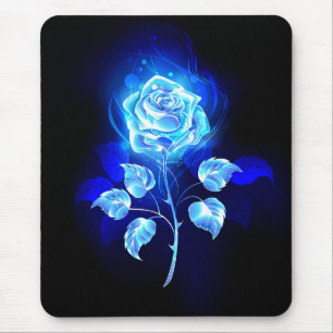 Brennen der blauen Rose Mousepad