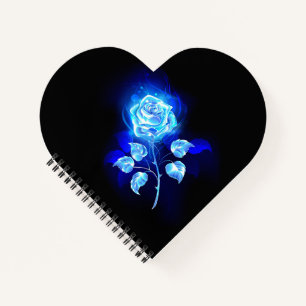 Brennen der blauen Rose Notizbuch