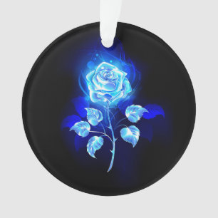 Brennen der blauen Rose Ornament