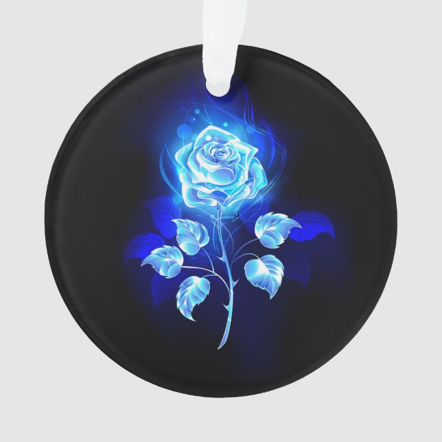 Brennen der blauen Rose Ornament (Vorderseite)