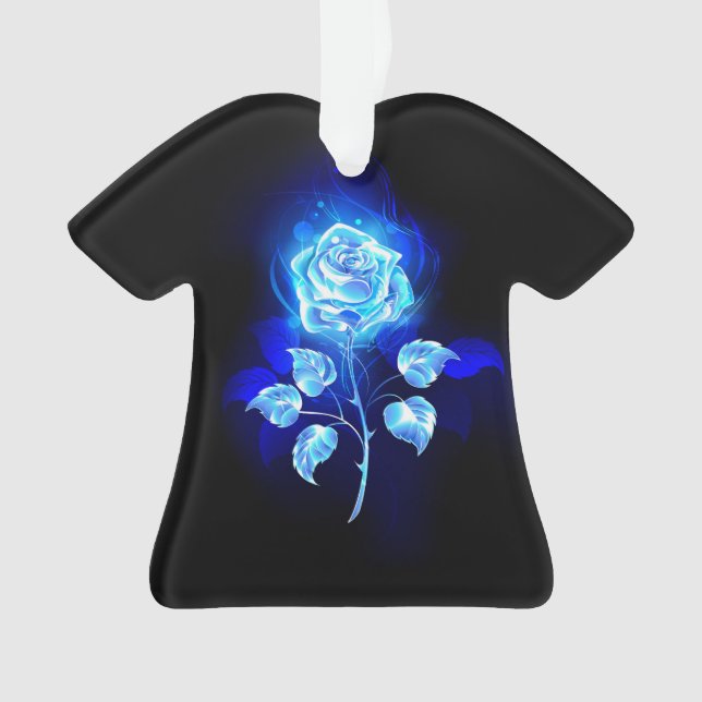 Brennen der blauen Rose Ornament (Vorderseite)