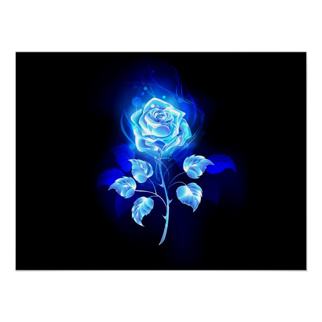 Brennen der blauen Rose Poster (Vorderseite)