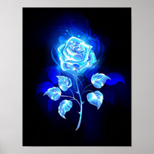 Brennen der blauen Rose Poster