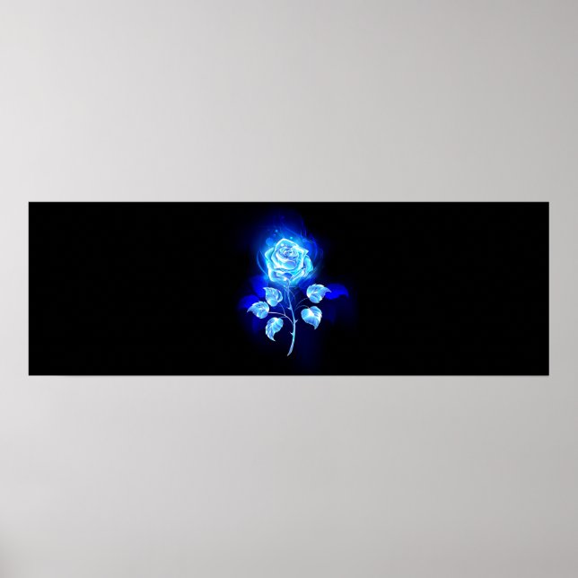 Brennen der blauen Rose Poster (Vorne)