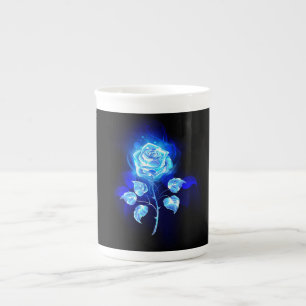 Brennen der blauen Rose Prozellantasse