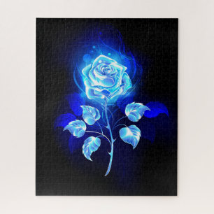Brennen der blauen Rose Puzzle