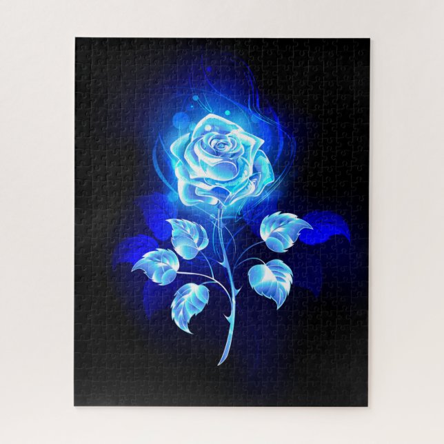 Brennen der blauen Rose Puzzle (Vertikal)