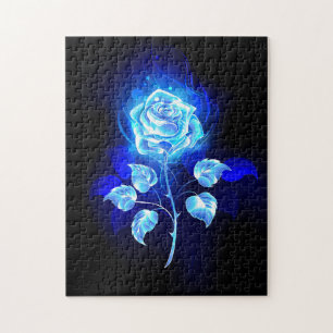 Brennen der blauen Rose Puzzle