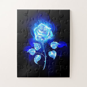 Brennen der blauen Rose Puzzle